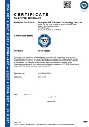 Certificado TUV